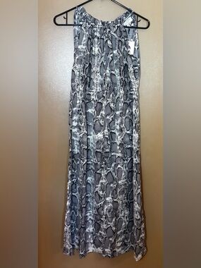 Hayden of Los Angeles Womens Snake Print Maxi Dress in Black & Gray Size Medium